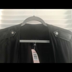 Plus size, drape front, black jacket